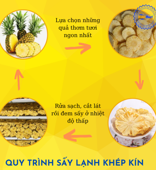 Thơm (dứa) thái lát sấy khô