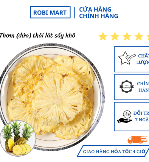 Thơm (dứa) thái lát sấy khô